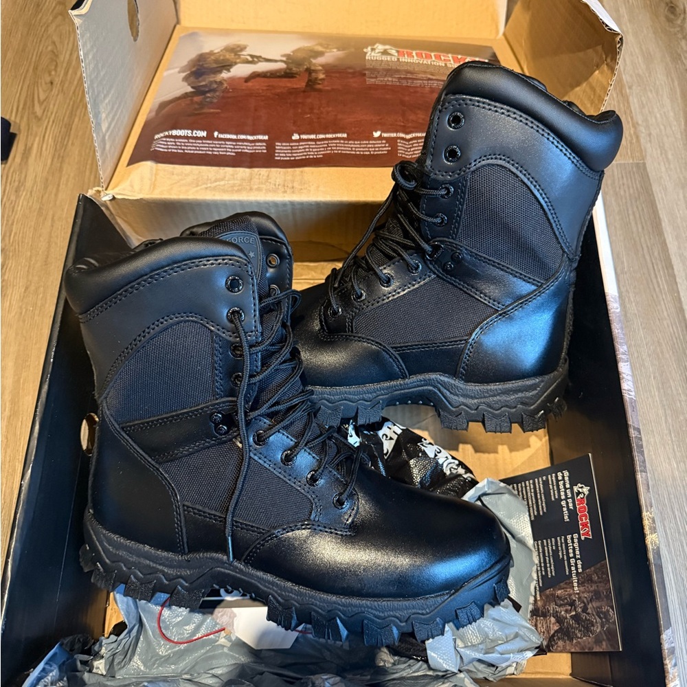 Rocky Black Combat Boots brand new in the box